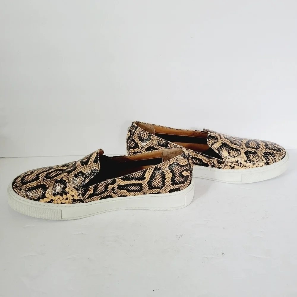 NEW Aquatalia Slip On Loafers Python Leather Snake Shoe Size 7.5